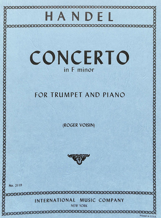 Concerto in F minor for Trumpet & Piano - Handel - IMC2119
