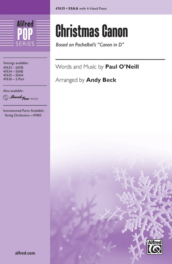 Christmas Canon – SSAA Choral Octavo (Digital Download)