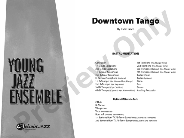 Downtown Tango – Jazz Ensemble Conductor Score & Parts (Digital Download)
