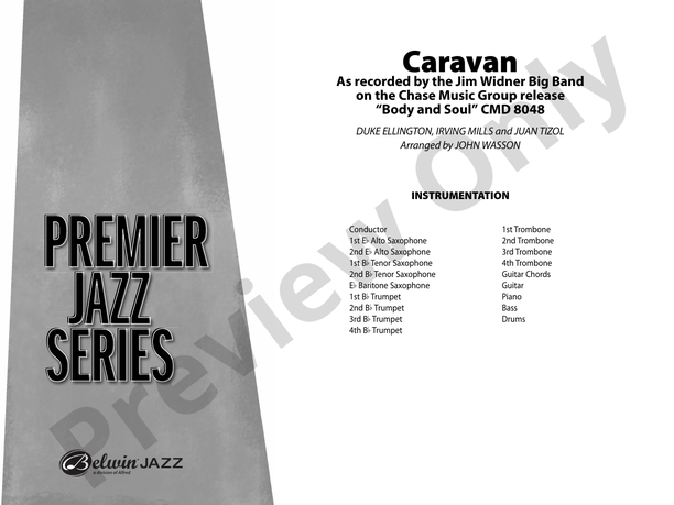 Caravan (Arr. John Wasson) - Jazz Ensemble Conductor Score & Parts(Digital Download)