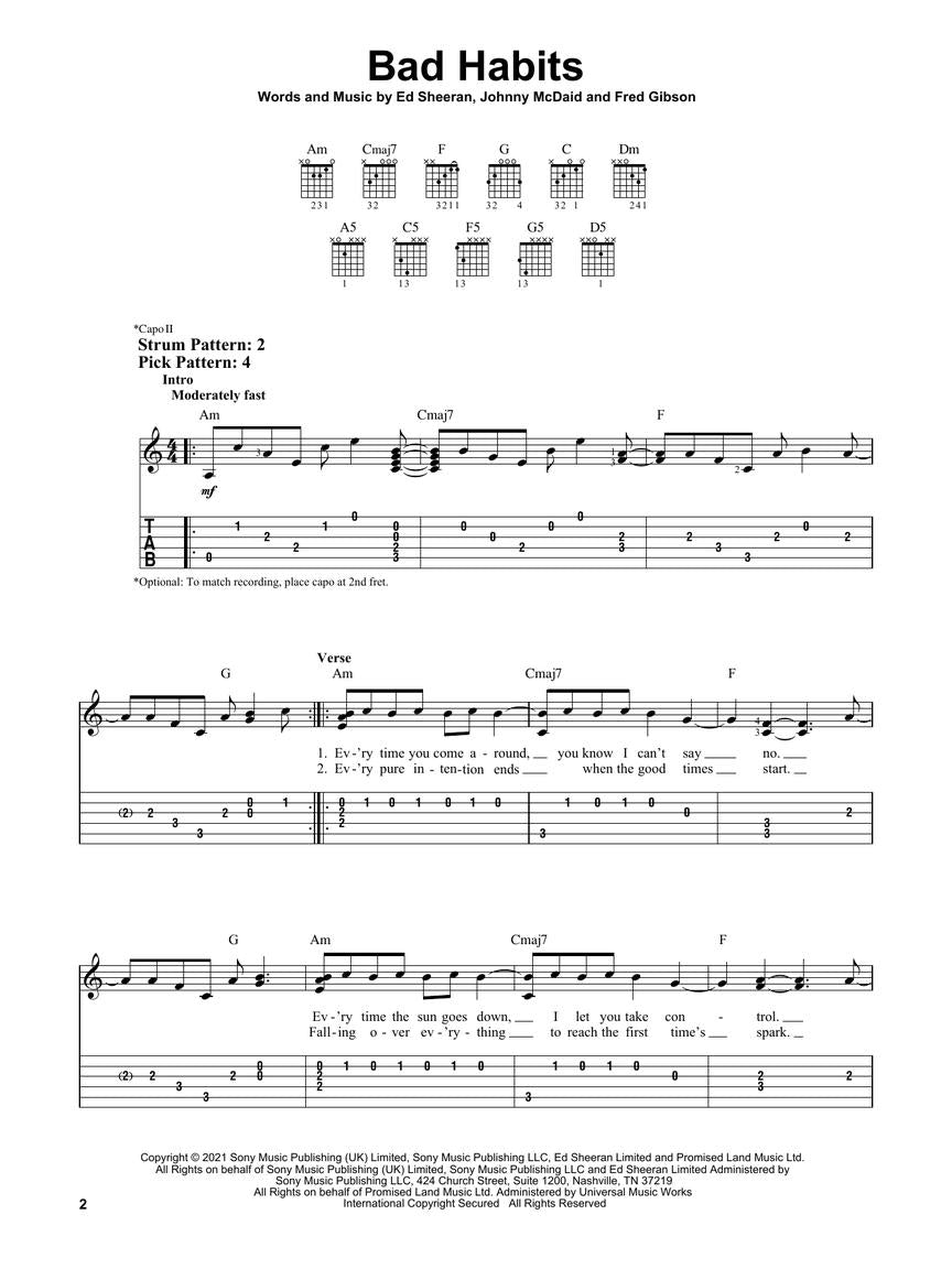 Top Hits of 2021 for Easy Guitar With Notes & Tab - Hal Leonard