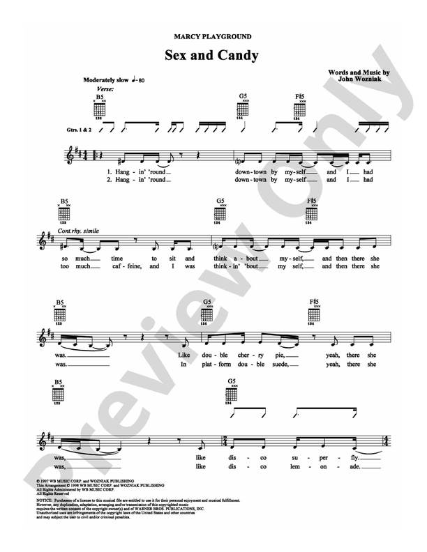 Sex and Candy - Guitar TAB (Digital Download)