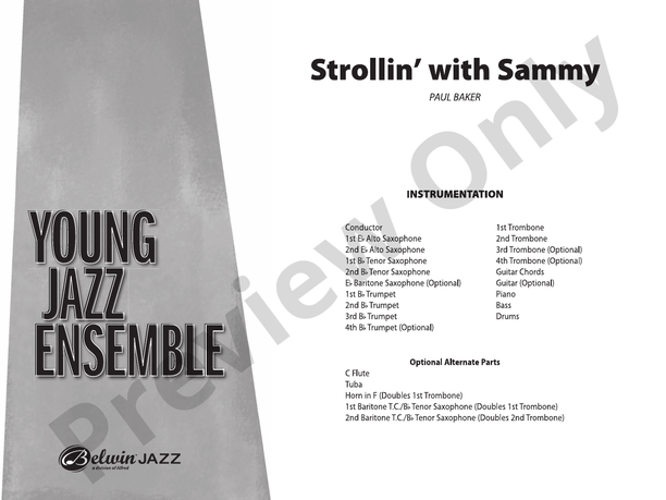 Strollin' with Sammy - Jazz Ensemble Conductor Score & Parts(Digital Download)