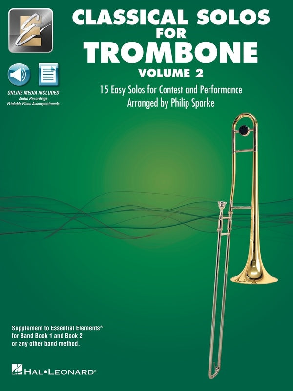 Classical Solos Volume 2 - Trombone/Media Access Online Hal Leonard 870109