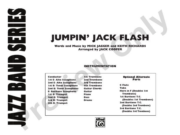 Jumpin' Jack Flash - Jazz Ensemble Conductor Score & Parts(Digital Download)