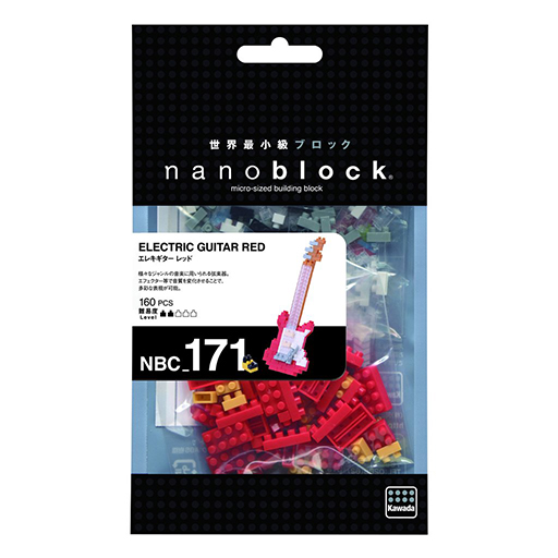 Nanoblock Red Electric Guitar Mini Lego 160pcs