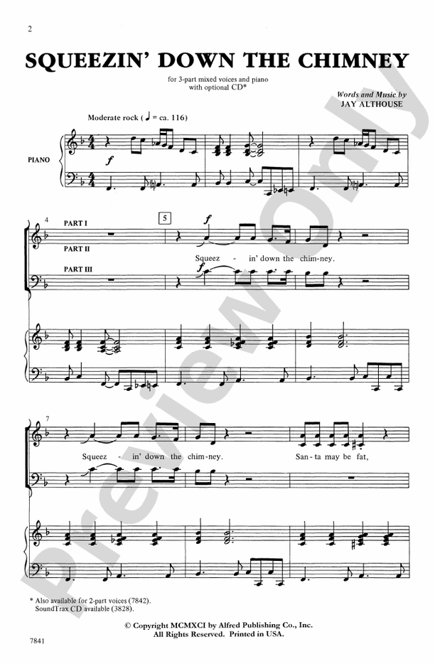 Squeezin' Down the Chimney - 3-Part Mixed Choral Octavo (Digital Download)