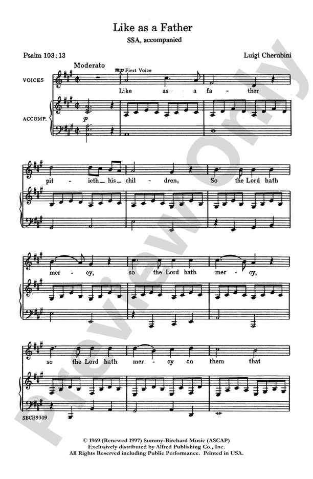 Like As a Father – SSA Choral Octavo (Digital Download)