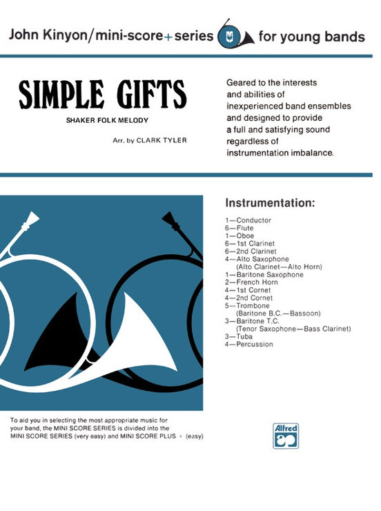 Simple Gifts (Shaker Folk Tune) - Concert Band Conductor Score & Parts (Digital Download)