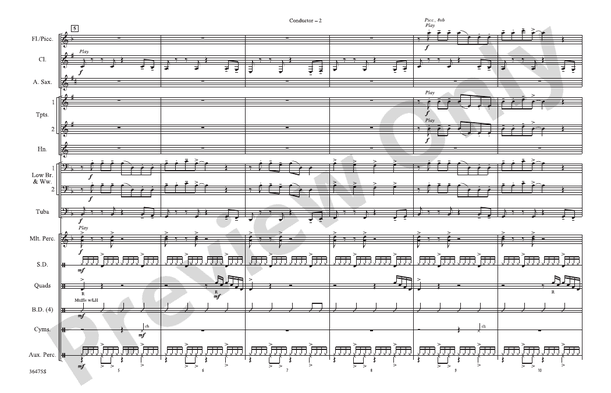 Rock That Body – Marching Band Conductor Score & Parts (Digital Download)