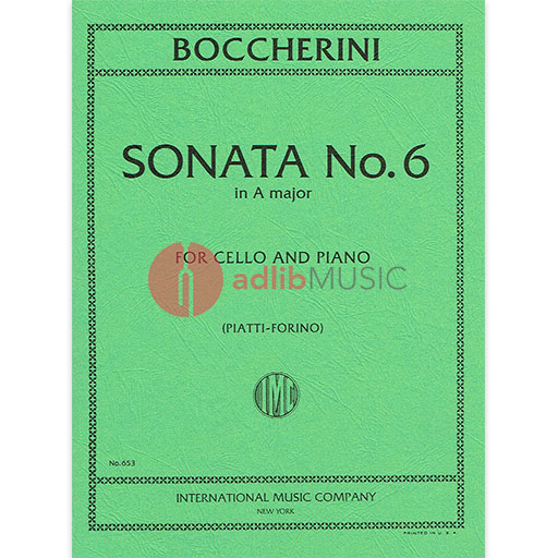 Boccherini - Sonata #6 in Amaj - Cello/Piano Accompaniment edited by Piatti/Forino IMC IMC0653