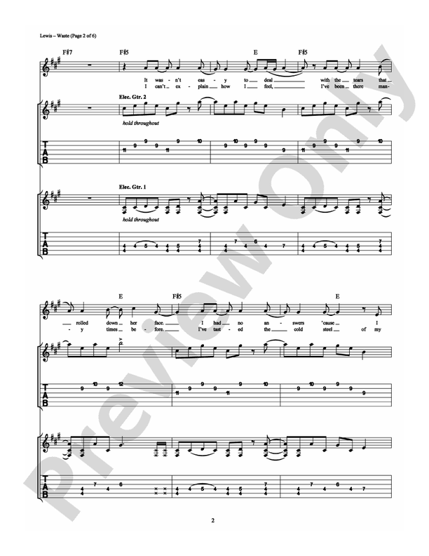 Waste - Guitar TAB (Digital Download)