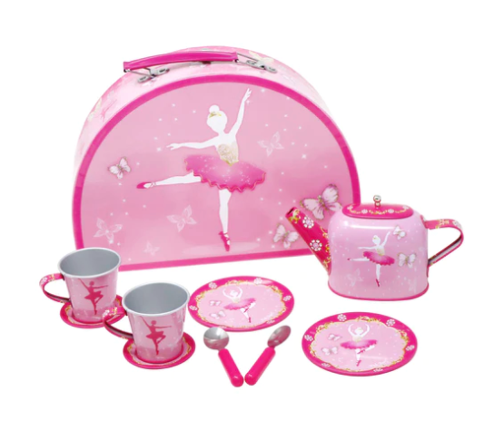 Butterfly Ballet Tin Tea Set