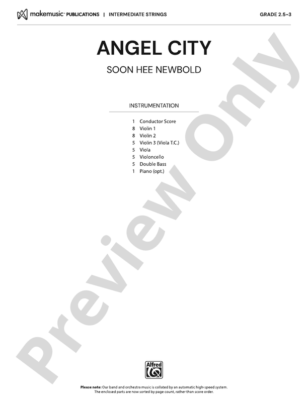 Angel City - String Orchestra Conductor Score & Parts(Digital Download)