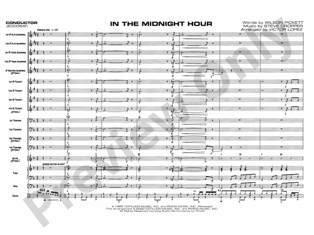 In the Midnight Hour - Jazz Ensemble Conductor Score & Parts (Digital Download)