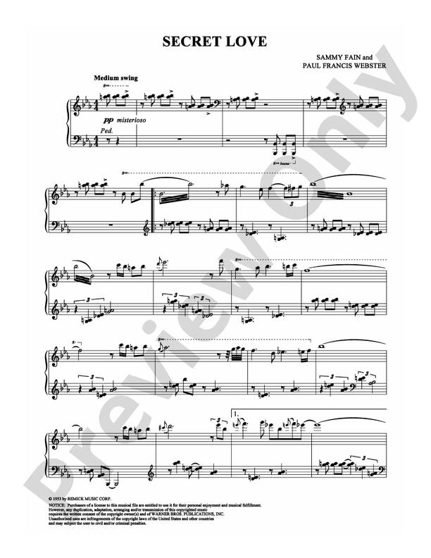 Secret Love - Piano (Digital Download)