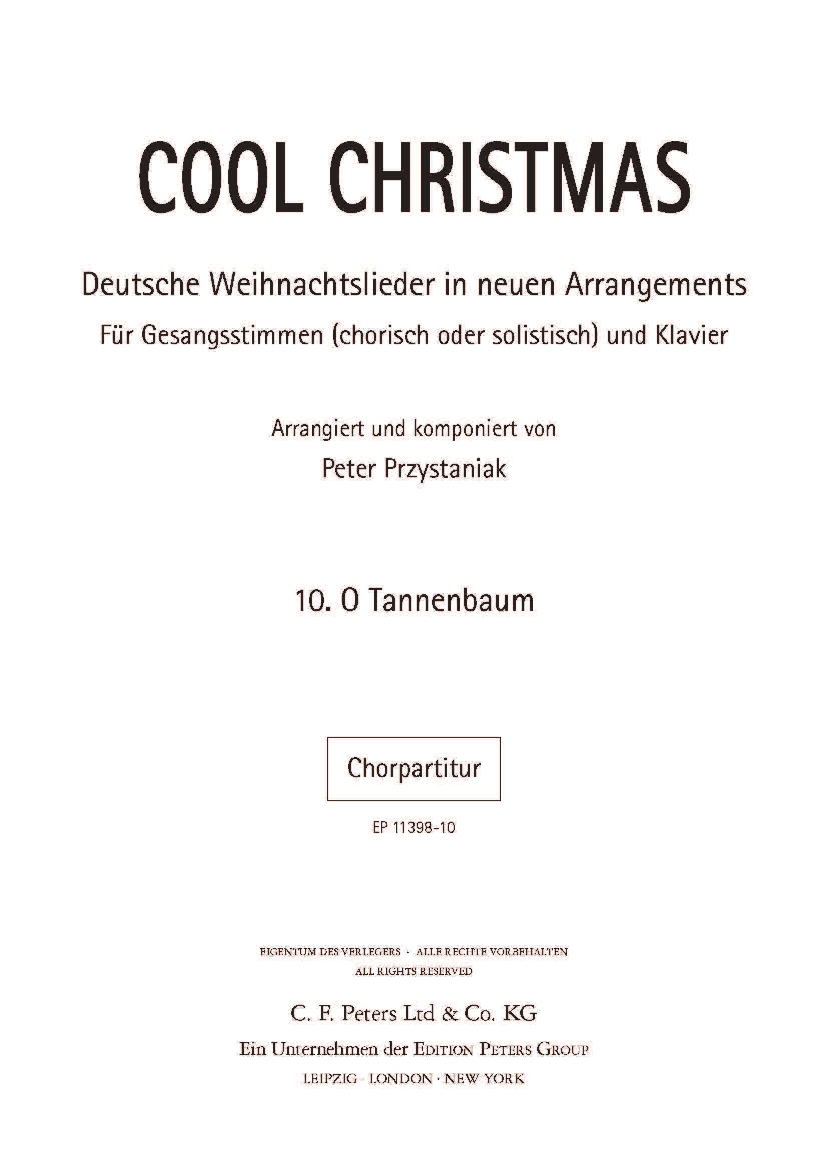 Cool Christmas: O Tannenbaum (EP11398-10) - SATB Choral Octavo (Digital Download)