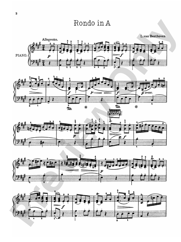 Beethoven - Seven Easy Pieces - Piano Solo (Digital Download)