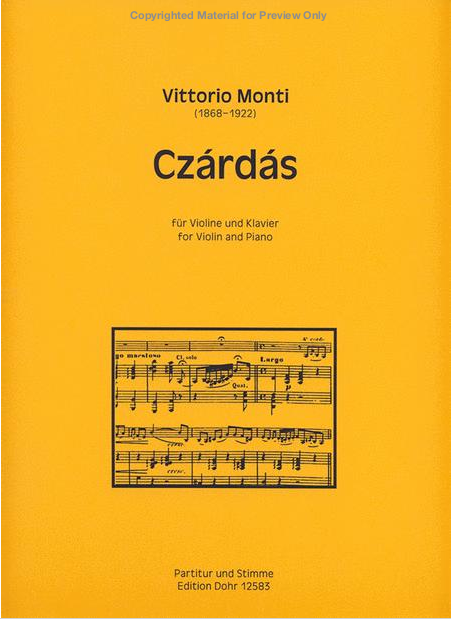 Monti - Czardas - Violin/Piano Accompaniment Dohr M-2020-2583-3
