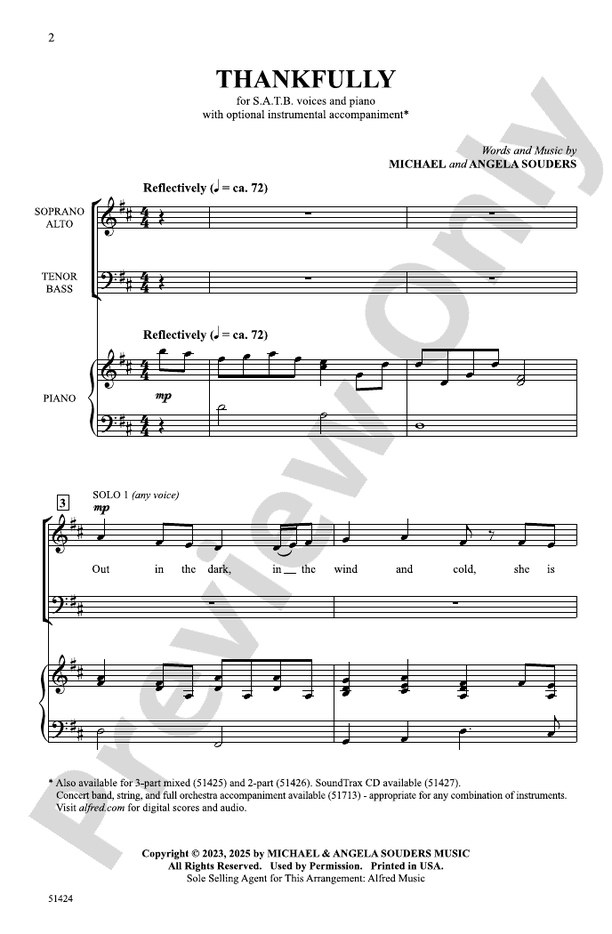 Thankfully - SATB Choral Octavo (Digital Download)