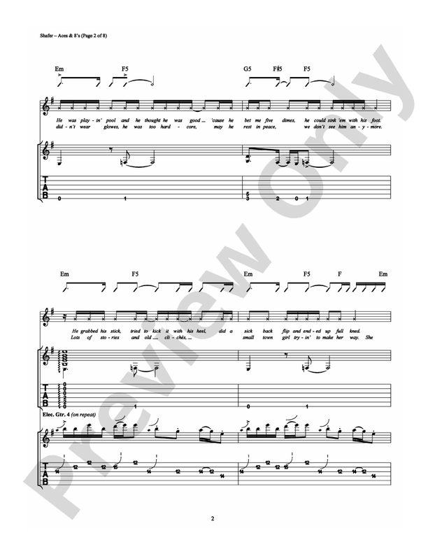 Aces & 8's - Guitar TAB (Digital Download)