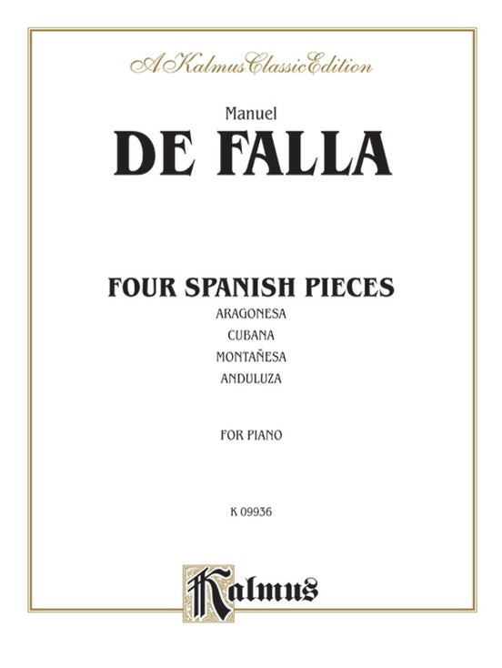 Falla - Four Spanish Pieces - Piano Solo (Digital Download)