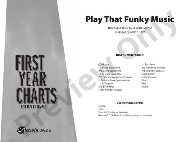 Play That Funky Music (Grade 1) - Jazz Ensemble Conductor Score & Parts(Digital Download)