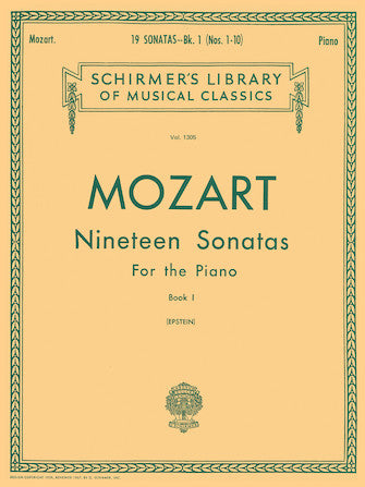 Mozart - 19 Sonatas Volume 1 - Piano Solo Schirmer 50258590
