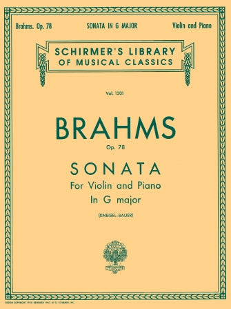 Brahms - Sonata Op78 - Violin/Piano Accompaniment Schirmer 50258550