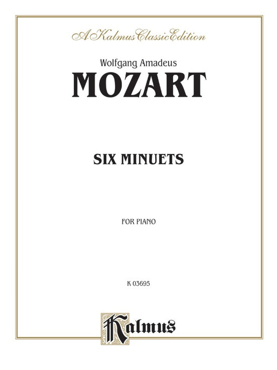Mozart - Six Minuets - Piano Solo (Digital Download)
