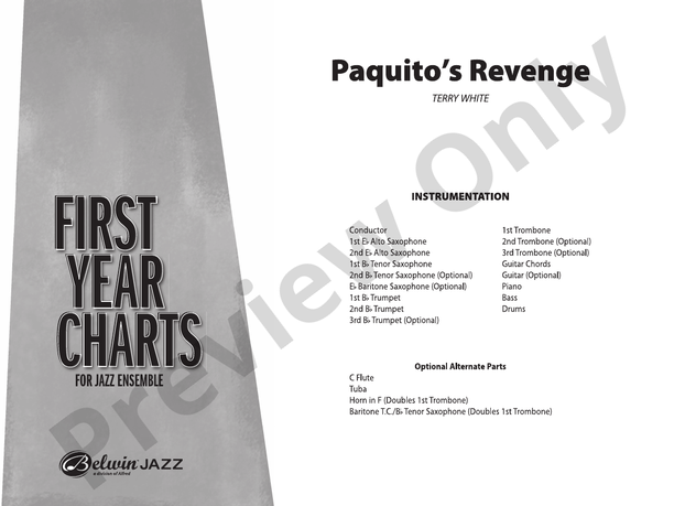 Paquito's Revenge - Jazz Ensemble Conductor Score & Parts(Digital Download)