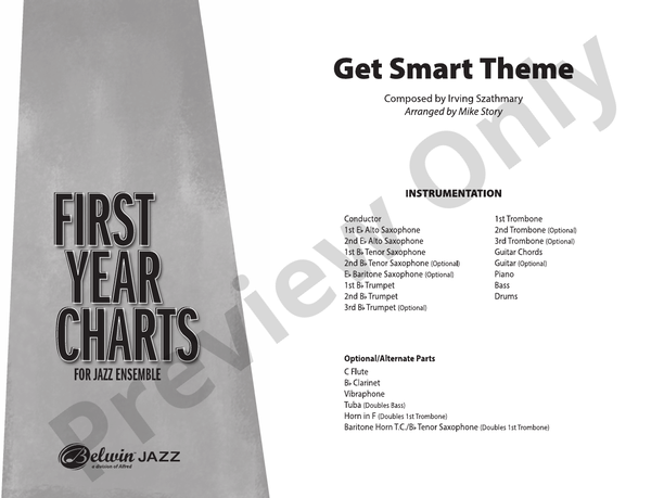 Get Smart Theme (Grade 1) – Jazz Ensemble Conductor Score & Parts (Digital Download)