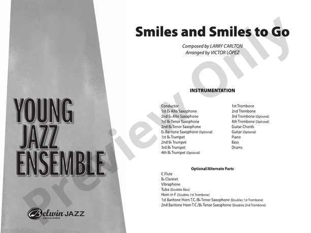 Smiles and Smiles to Go - Jazz Ensemble Conductor Score & Parts(Digital Download)