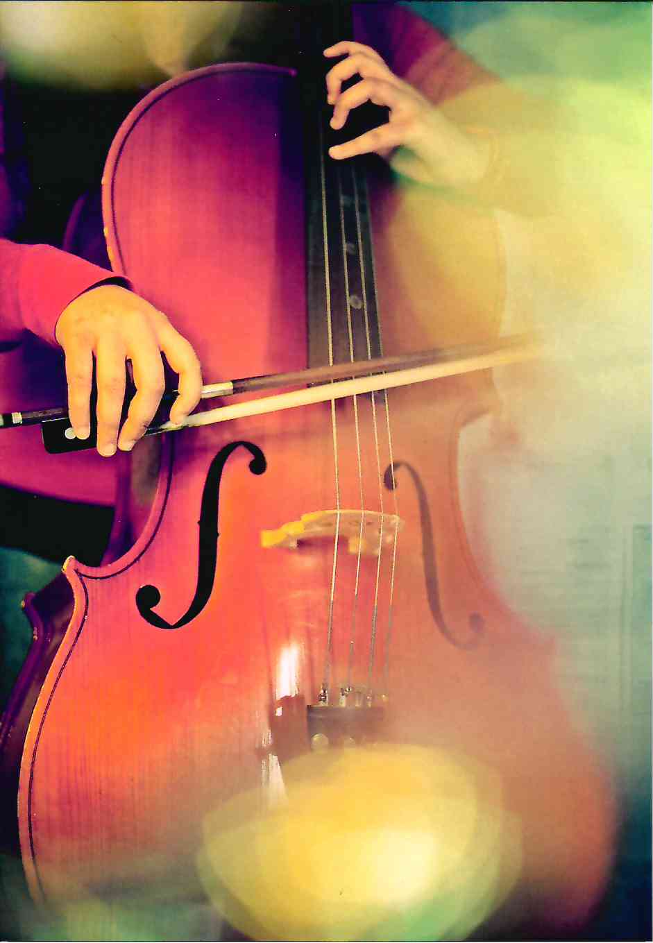 Greeting Card - Playing the Cello Filter