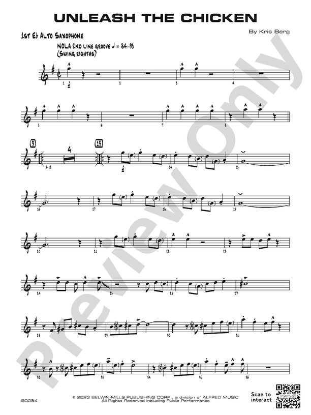 Unleash the Chicken – Jazz Ensemble Conductor Score & Parts (Digital Download)