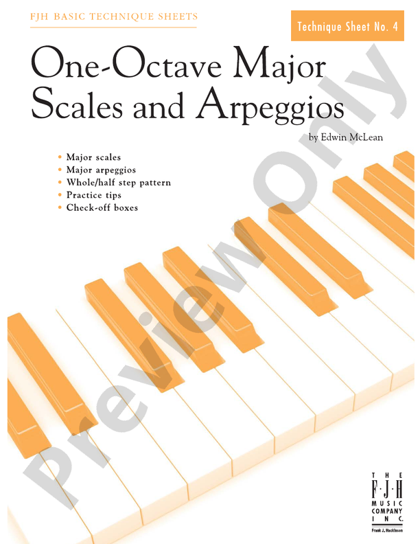 One-Octave Major Scales and Arpeggios - Piano (Digital Download)