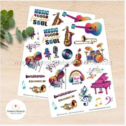 Musical Instruments Sticker Sheet