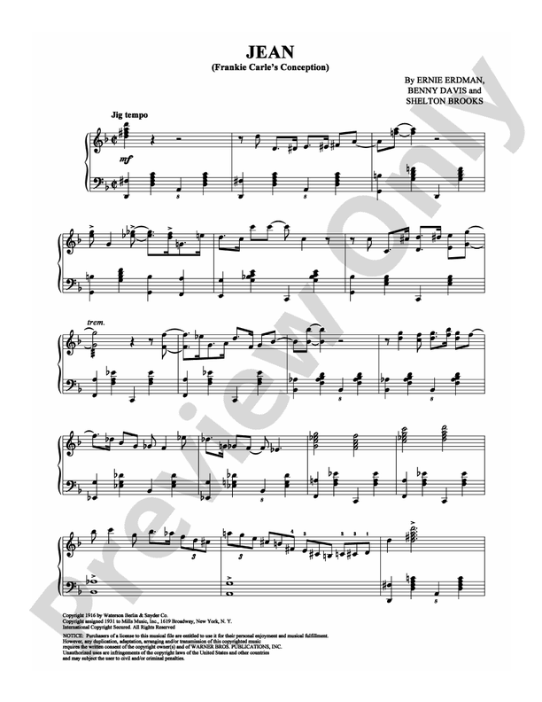 Jean - Piano (Digital Download)