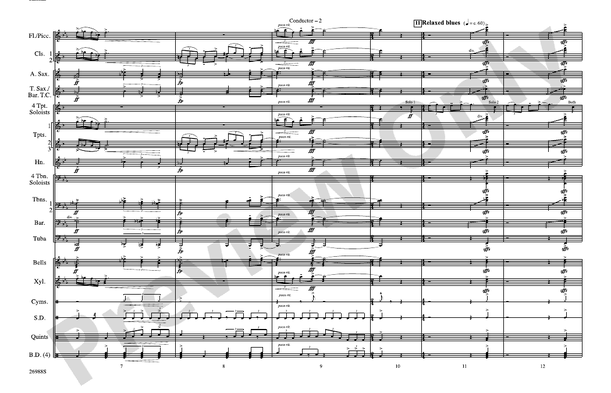 Blues in the Night – Marching Band Conductor Score & Parts (Digital Download)