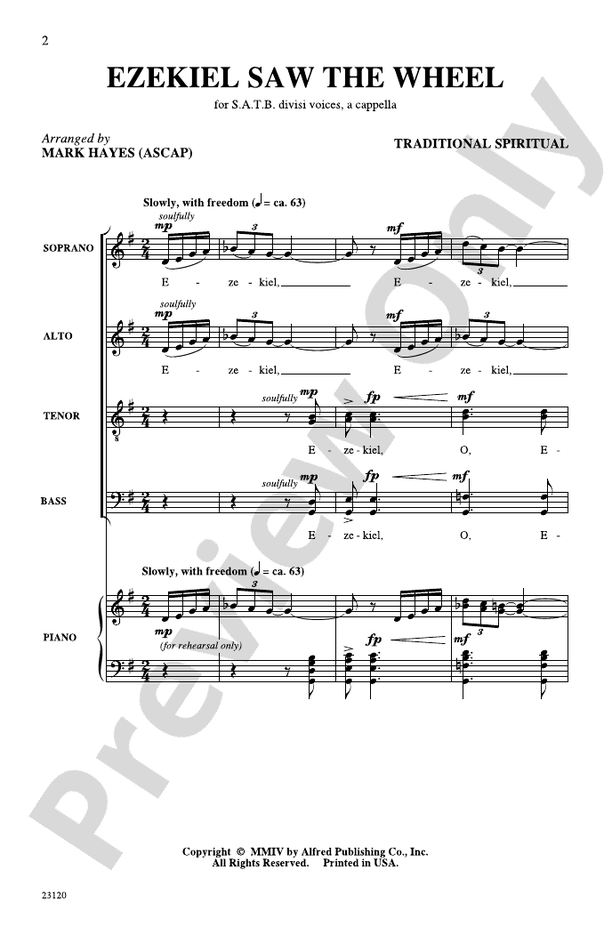 Ezekiel Saw the Wheel – SATB divisi, a cappella Choral Octavo (Digital Download)