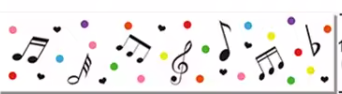 Music Sticky Tape Colourful Dots and Notes