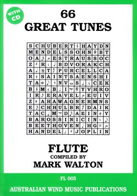 66 Great Tunes - Flute/CD by Walton Australian Wind Music Publications FL005