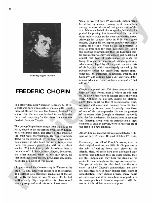 Chopin - Chopin: 14 of His Easiest Piano Selections: A Practical Performing Edition - Piano (Digital Download)