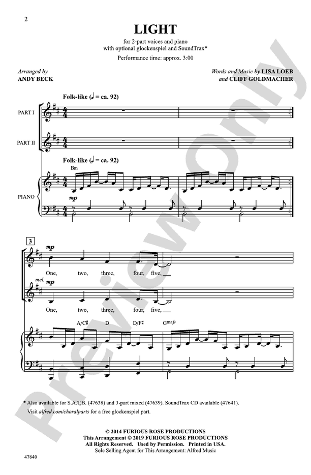 Light – 2-Part Choral Octavo (Digital Download)