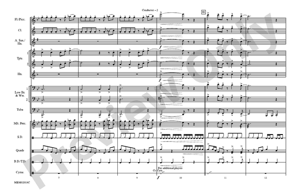 Turn the Beat Around – Marching Band Conductor Score & Parts (Digital Download)