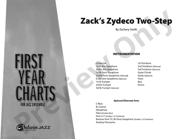 Zack's Zydeco Two-Step – Jazz Ensemble Conductor Score & Parts (Digital Download)