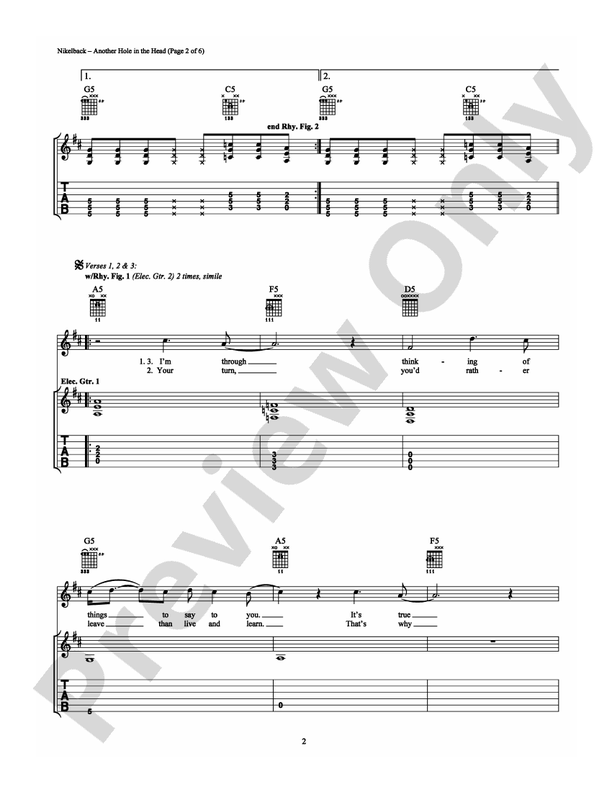 Another Hole in the Head - Guitar TAB (Digital Download)