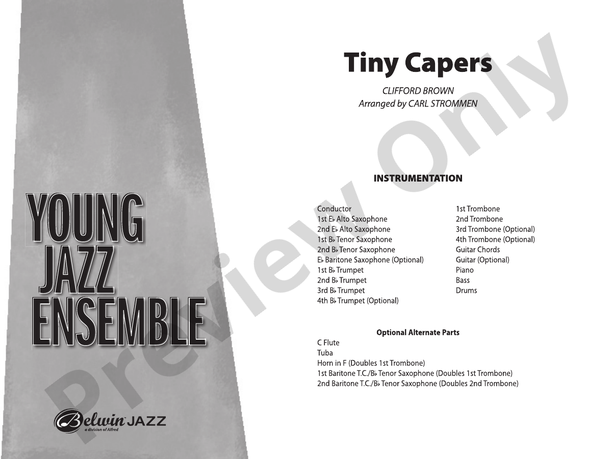 Tiny Capers - Jazz Ensemble Conductor Score & Parts(Digital Download)