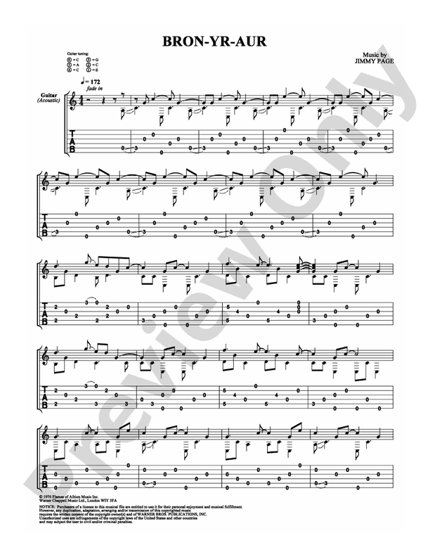 Bron-Yr-Aur - Guitar TAB (Digital Download)
