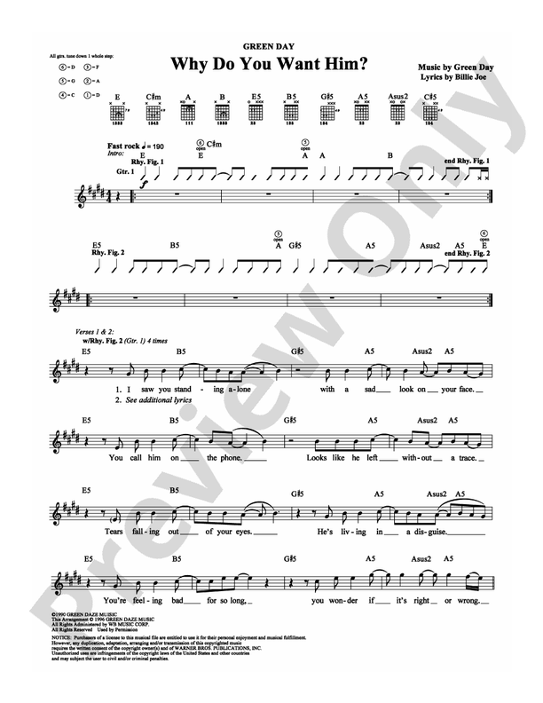 Why Do You Want Him? - Guitar TAB (Digital Download)
